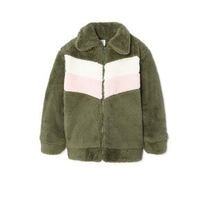 Little girls size 4-5 Wonder Nation Plush Bomber Jacket.